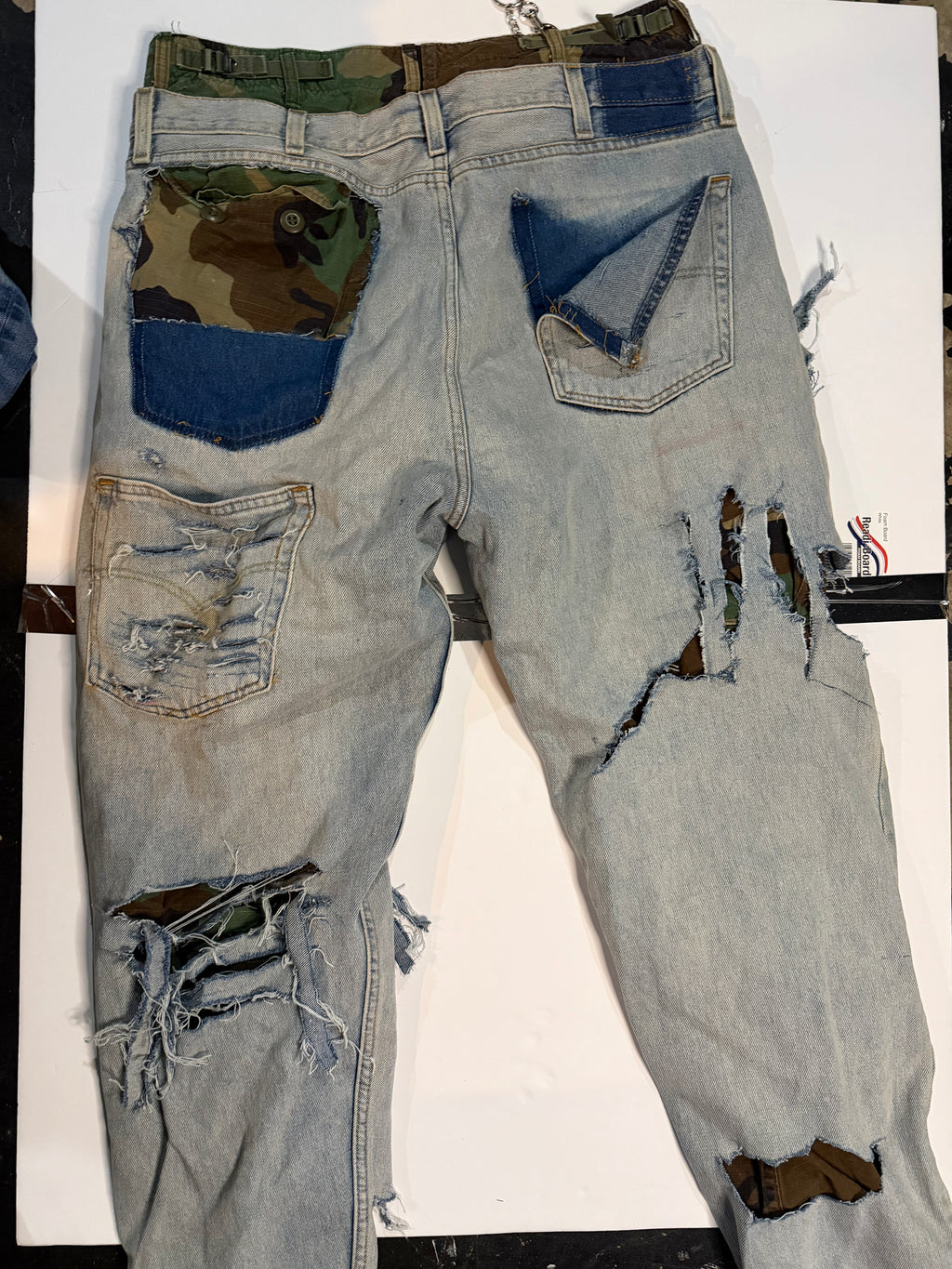 Custom baggy camo jeans