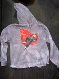 Hurt distressed crop hoodie